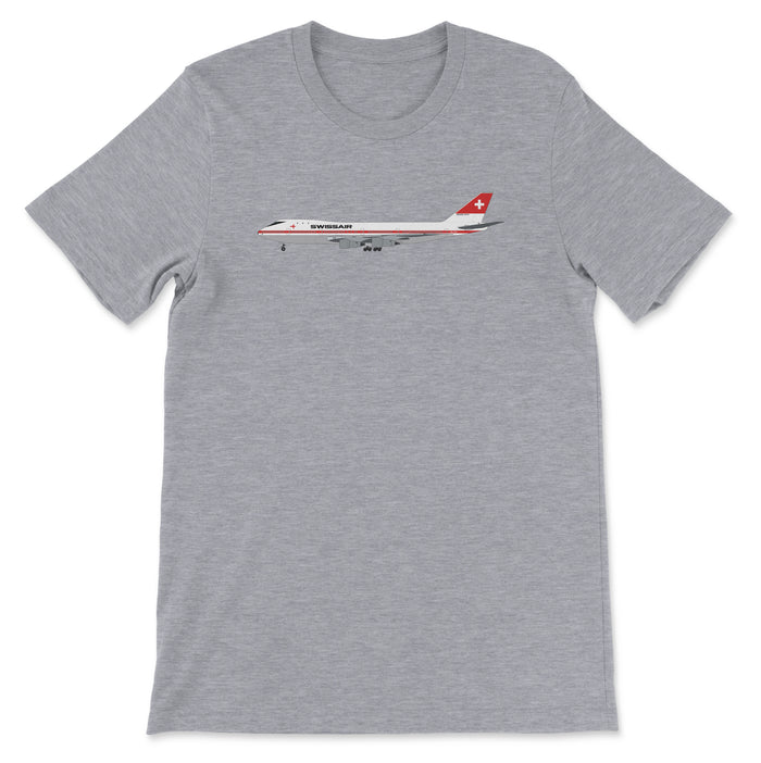 Swissair Boeing 747-200 Unisex T-Shirt - Athletic Heather