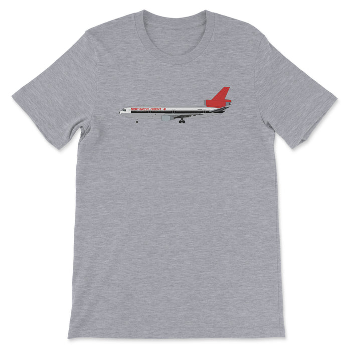 Northwest Orient Airlines McDonnell Douglas DC-10 Unisex T-Shirt - Athletic Heather