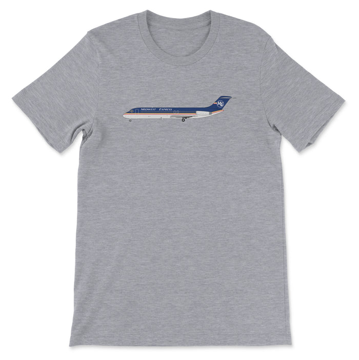 Midwest Express McDonnell Douglas DC-9 Unisex T-Shirt - Athletic Heather