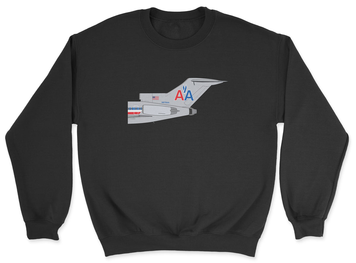 American Airlines Boeing 727 Tail Section Unisex Sweatshirt - Black