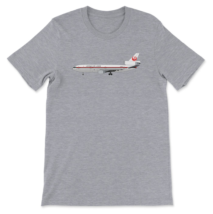 Japan Airlines McDonnell Douglas DC-10 Unisex T-Shirt - Athletic Heather