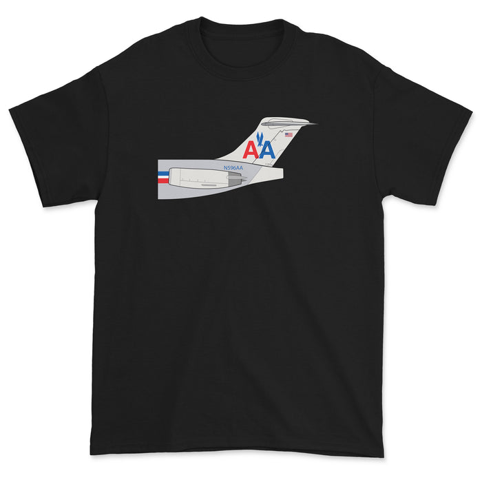 American Airlines McDonnell Douglas MD-80 Tail Section Unisex T-Shirt - Black